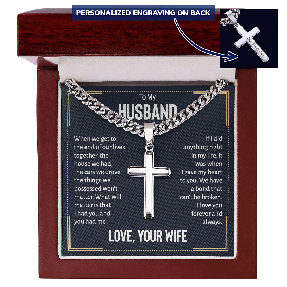 Personalized Cross - Cuban Link Chain