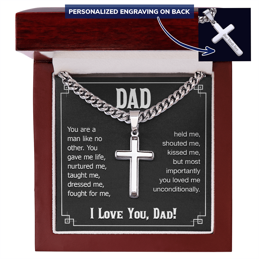 Personalized Cross - Cuban Link Chain