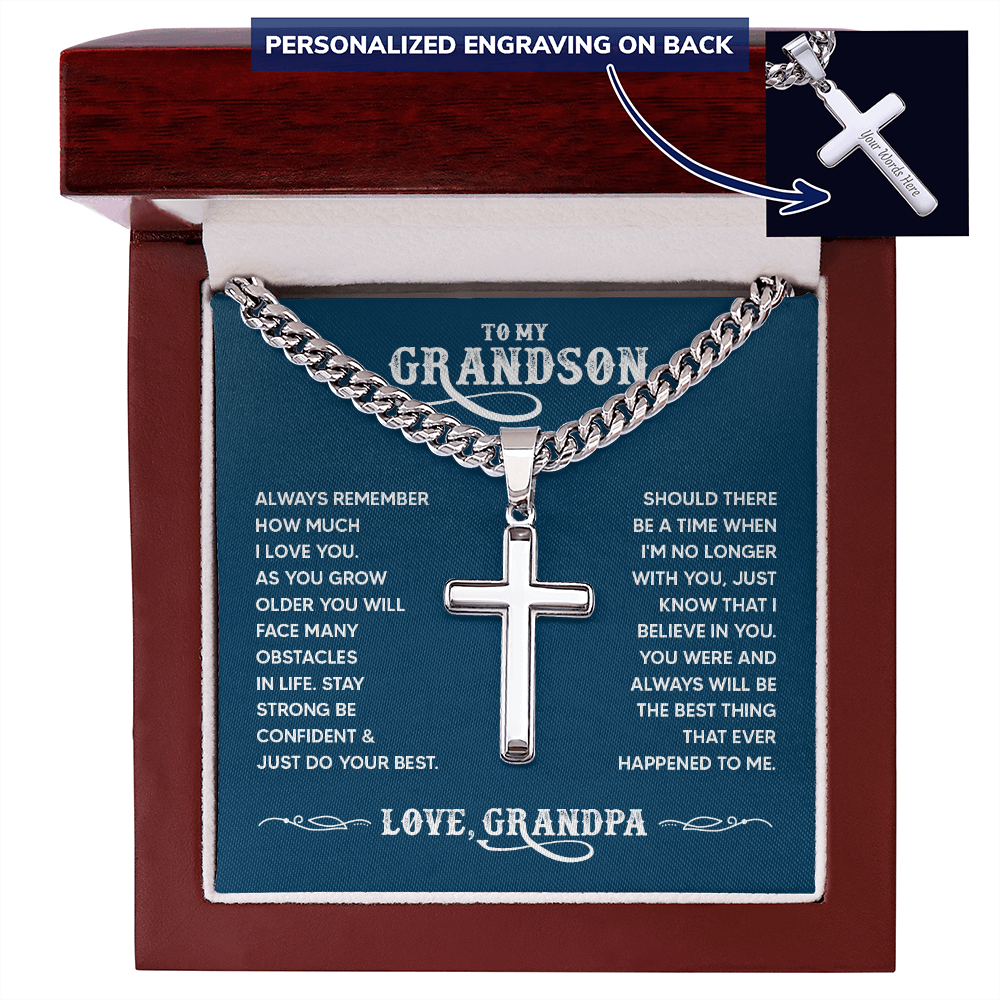 Personalized Cross - Cuban Link Chain