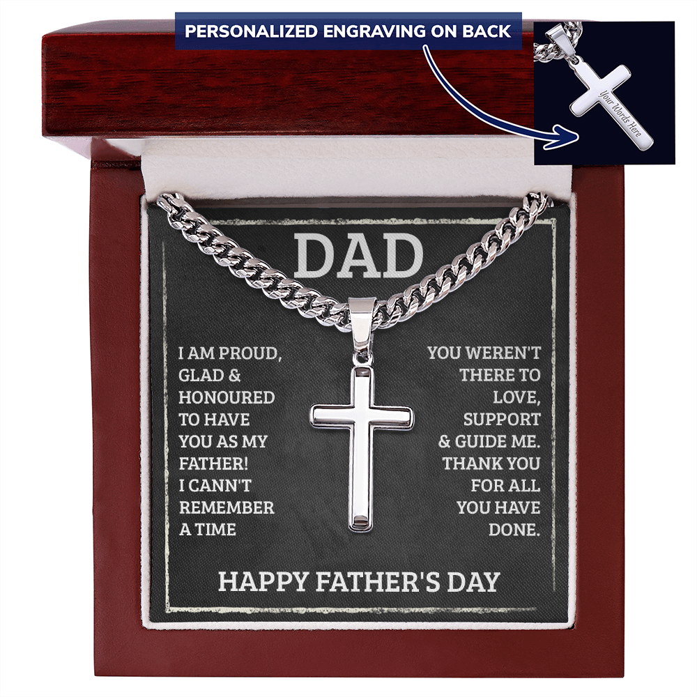 Personalized Cross - Cuban Link Chain