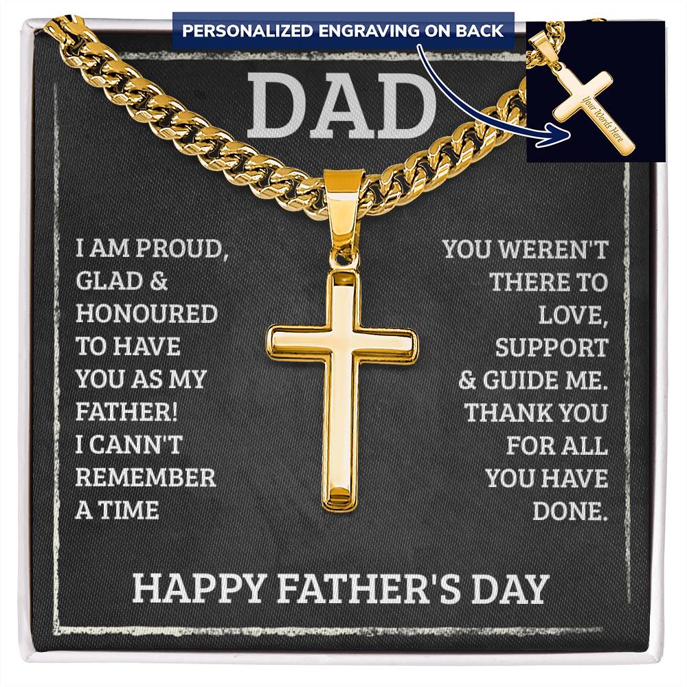 Personalized Cross - Cuban Link Chain