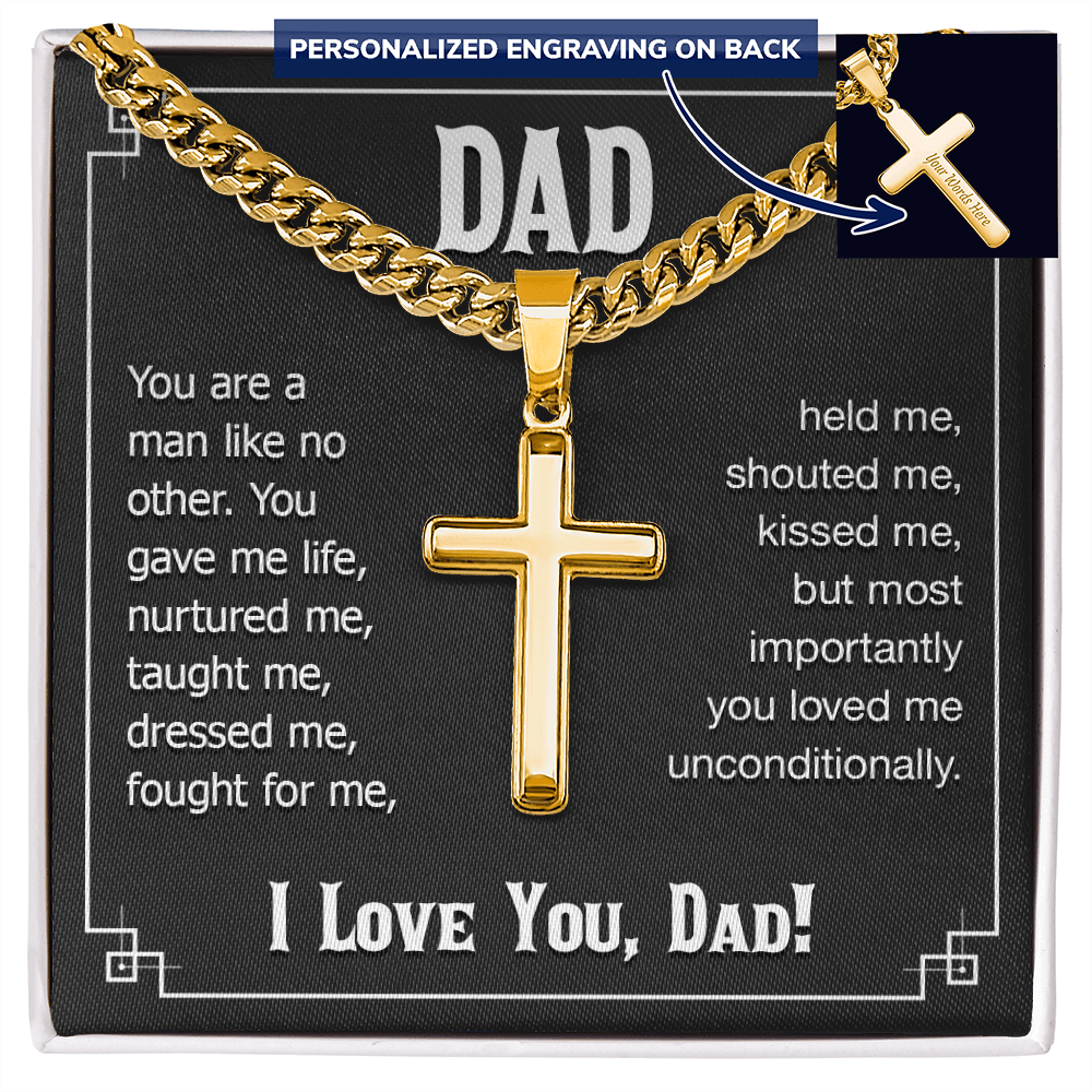 Personalized Cross - Cuban Link Chain