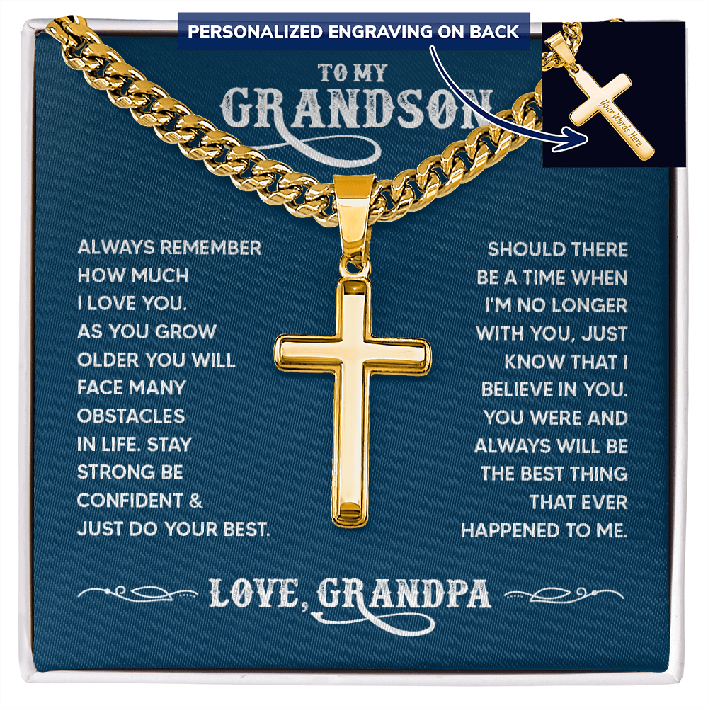 Personalized Cross - Cuban Link Chain