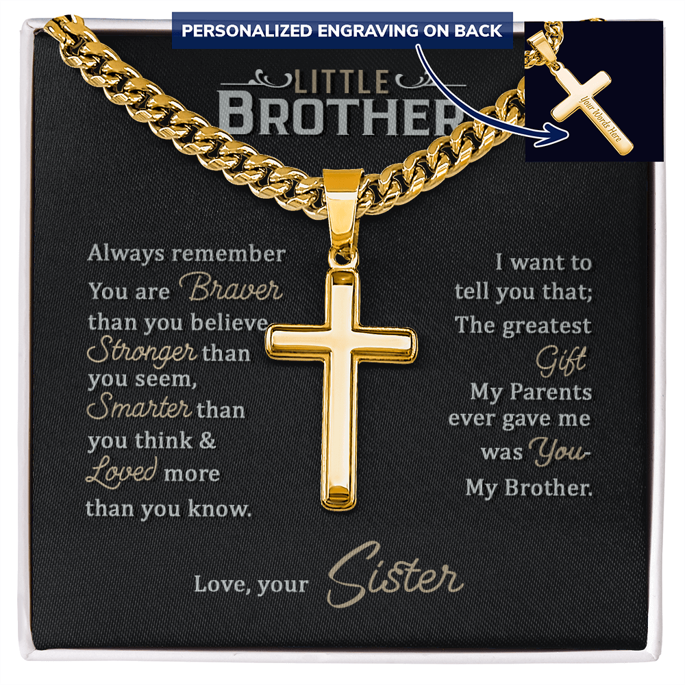 Personalized Cross - Cuban Link Chain
