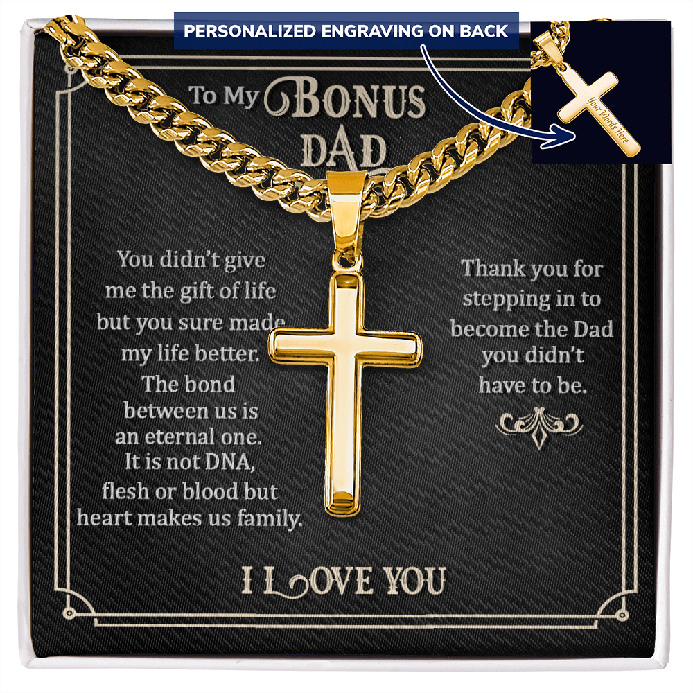 Personalized Cross - Cuban Link Chain