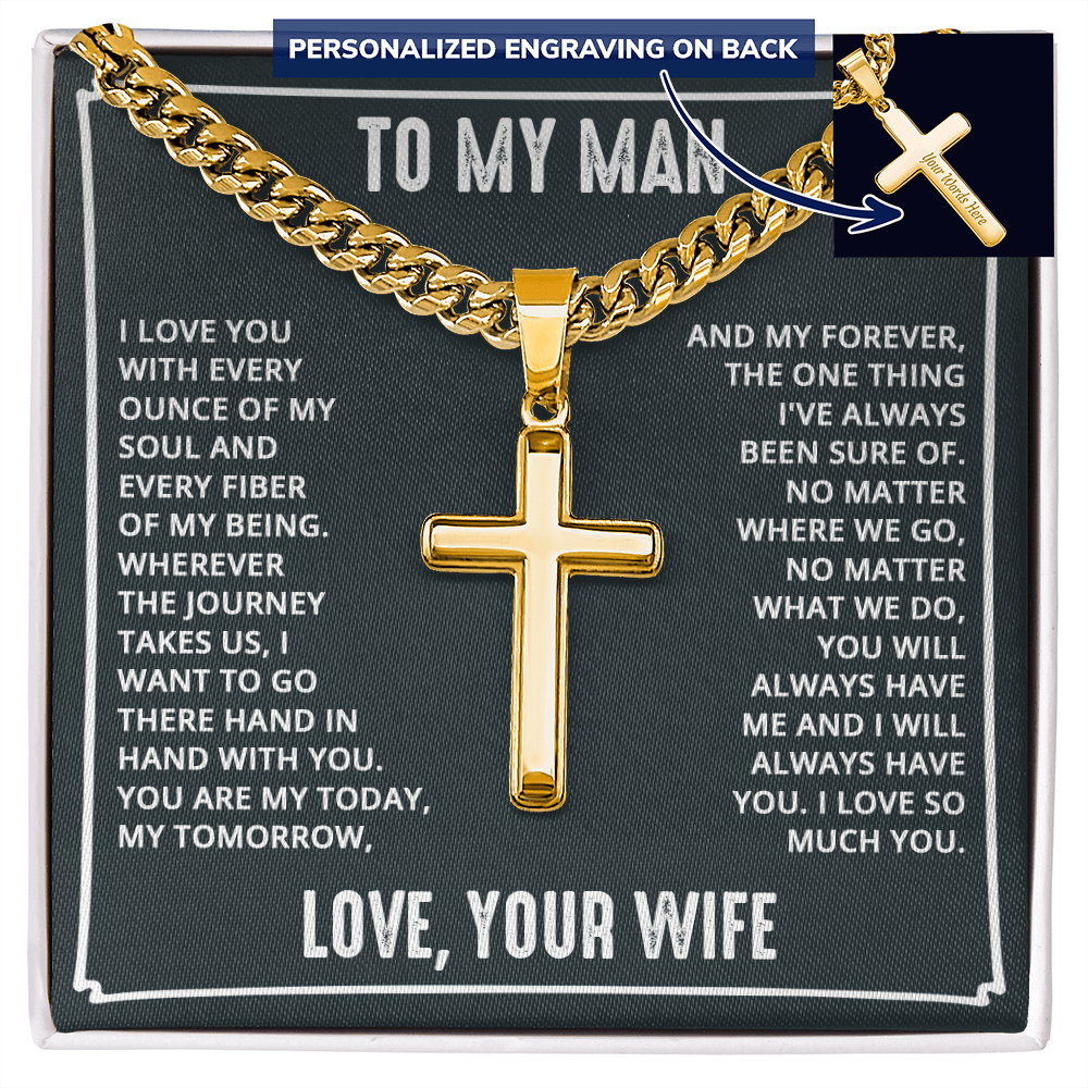 Personalized Cross - Cuban Link Chain