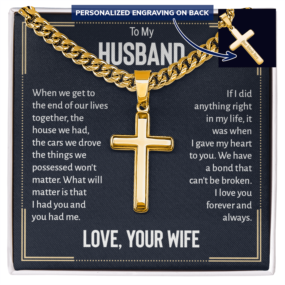 Personalized Cross - Cuban Link Chain