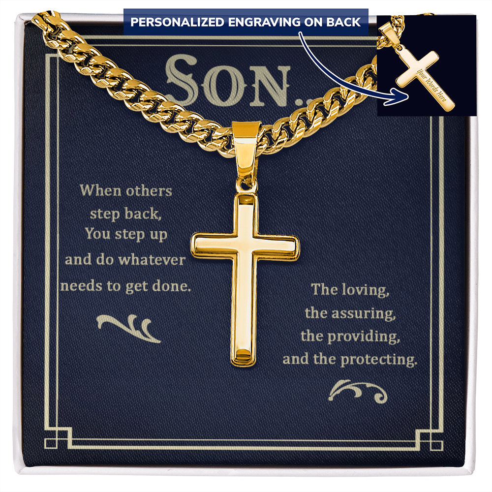 Personalized Cross - Cuban Link Chain