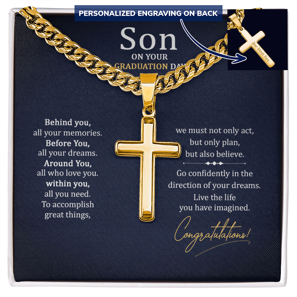 Personalized Cross - Cuban Link Chain