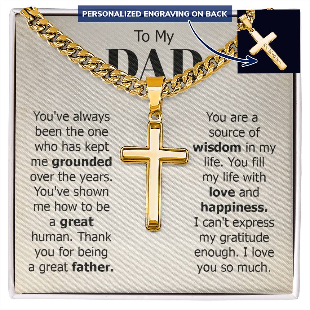 Personalized Cross - Cuban Link Chain
