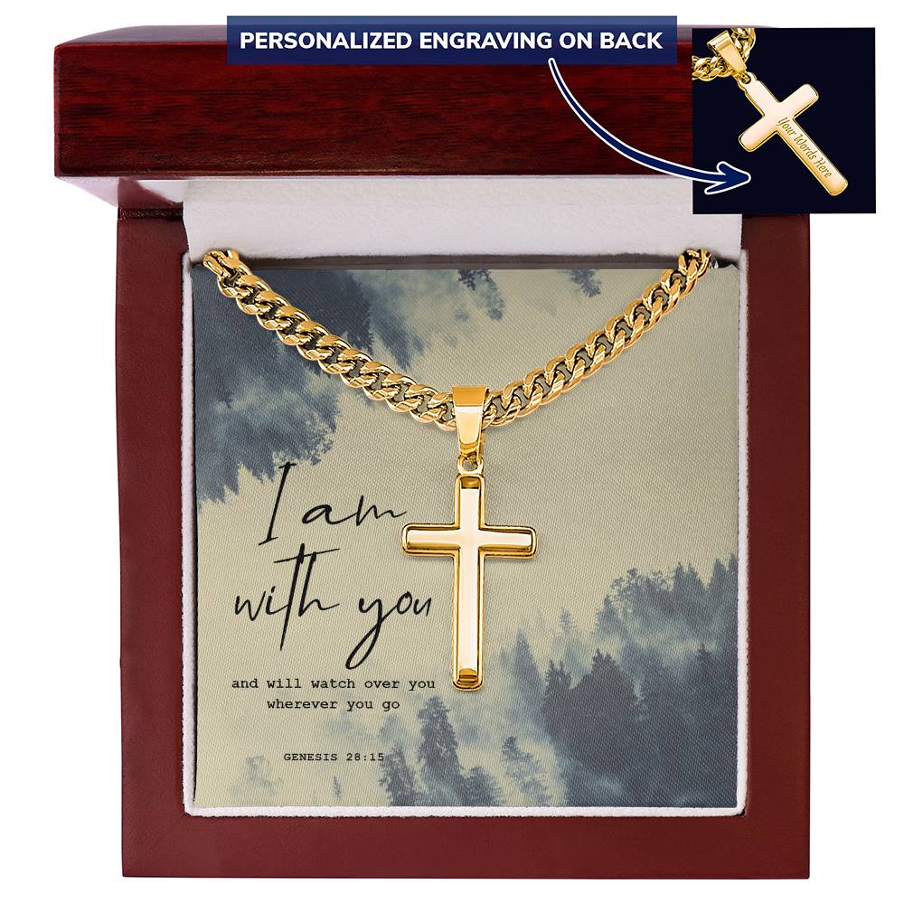 Personalized Cross - Cuban Link Chain