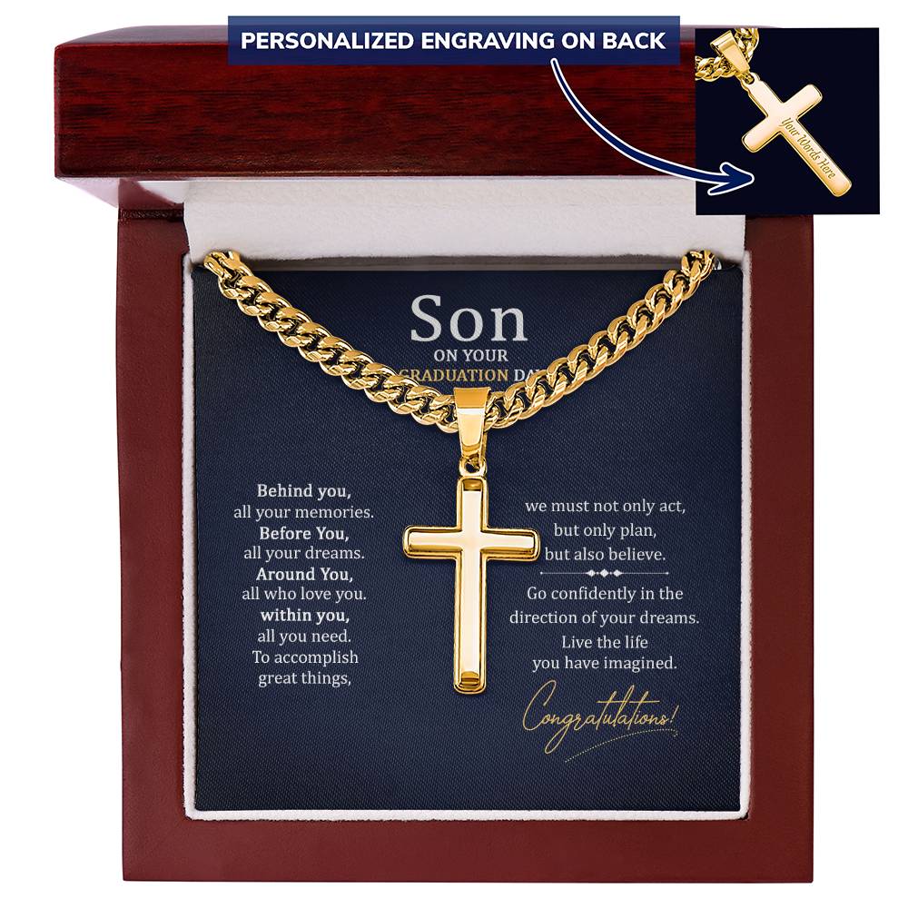 Personalized Cross - Cuban Link Chain