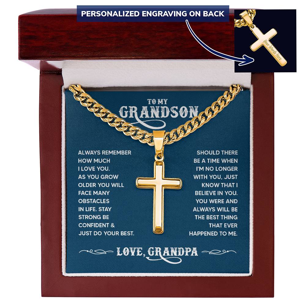Personalized Cross - Cuban Link Chain