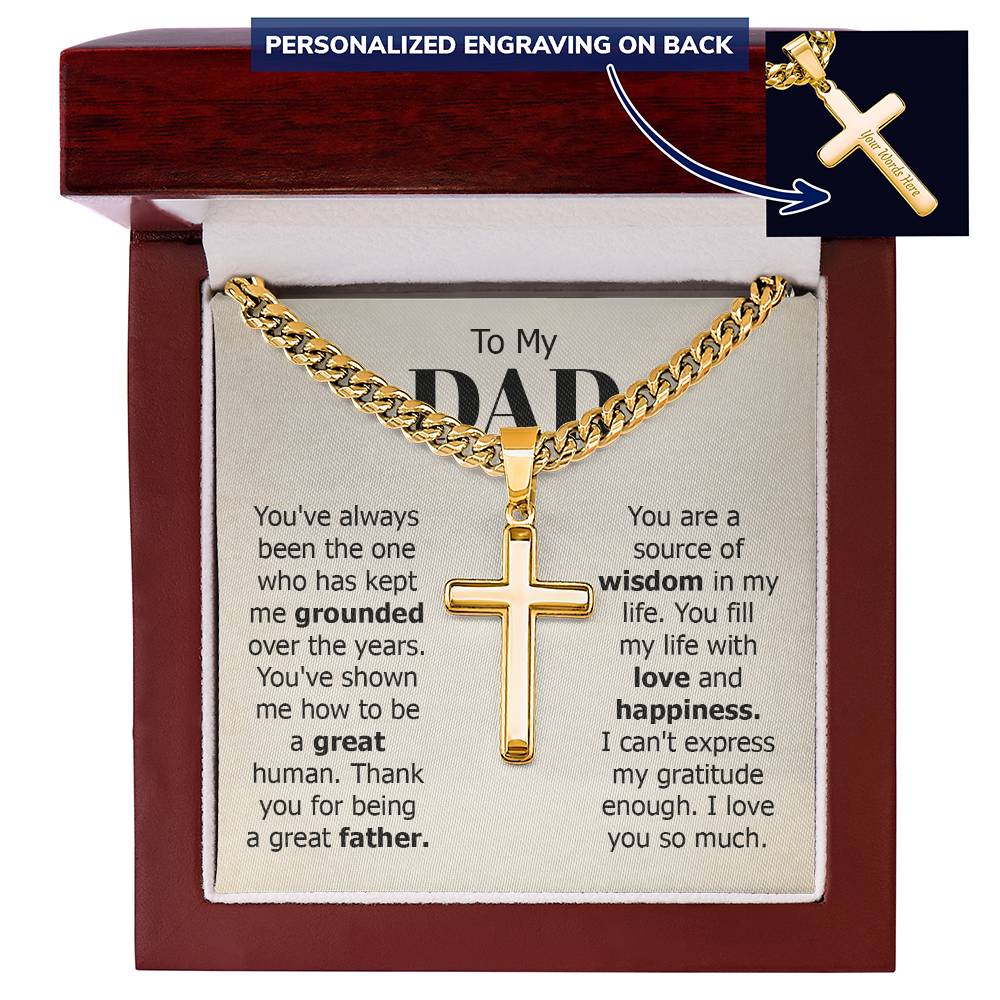 Personalized Cross - Cuban Link Chain