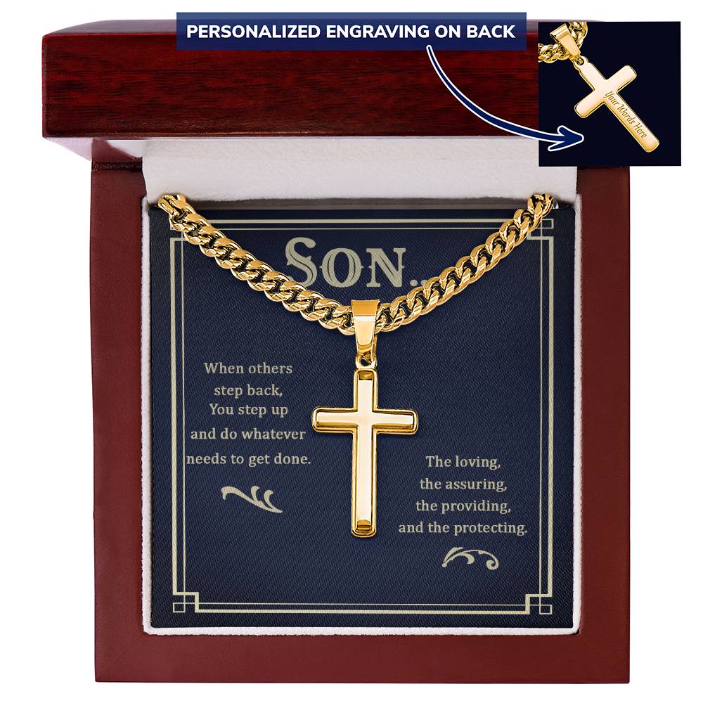 Personalized Cross - Cuban Link Chain