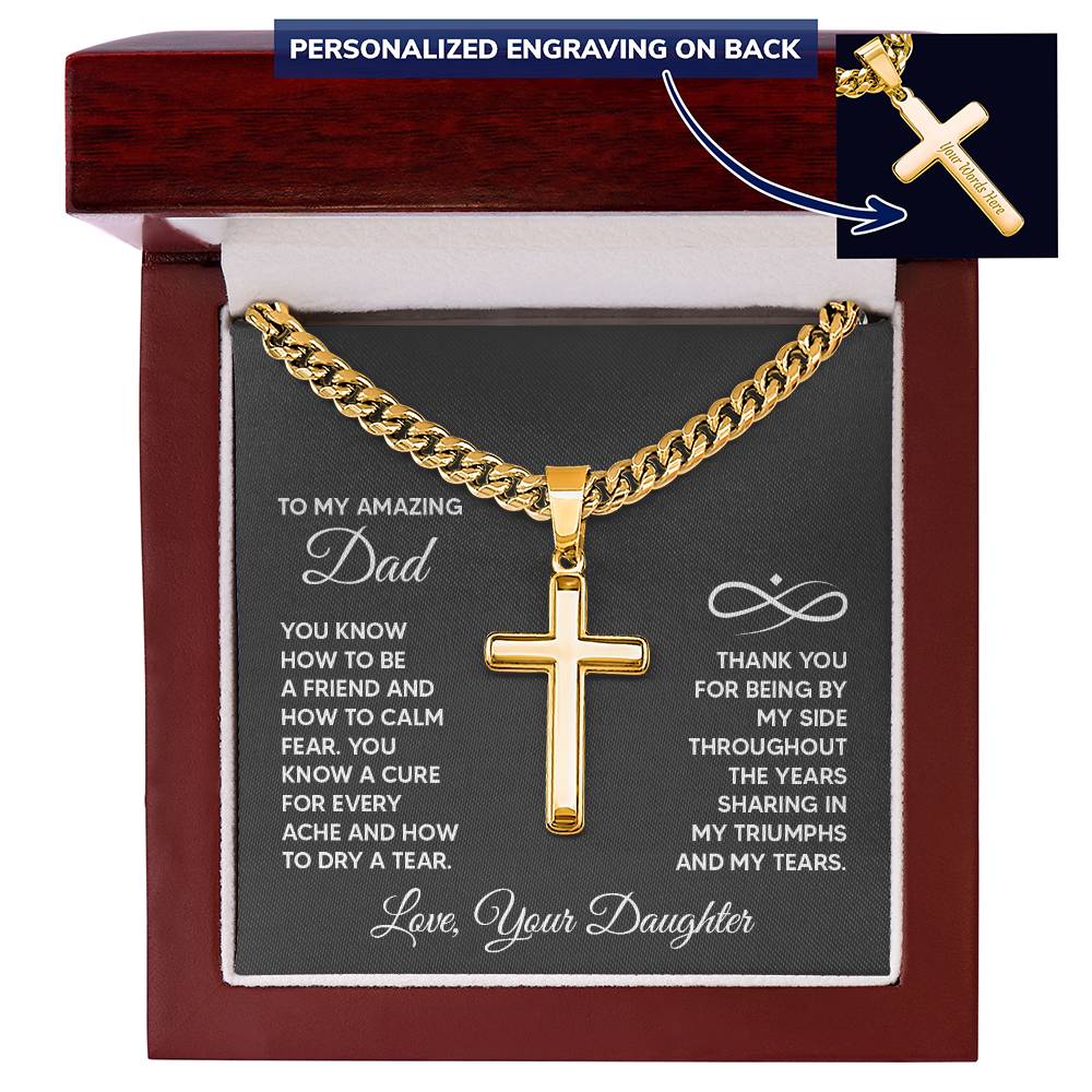 Personalized Cross - Cuban Link Chain