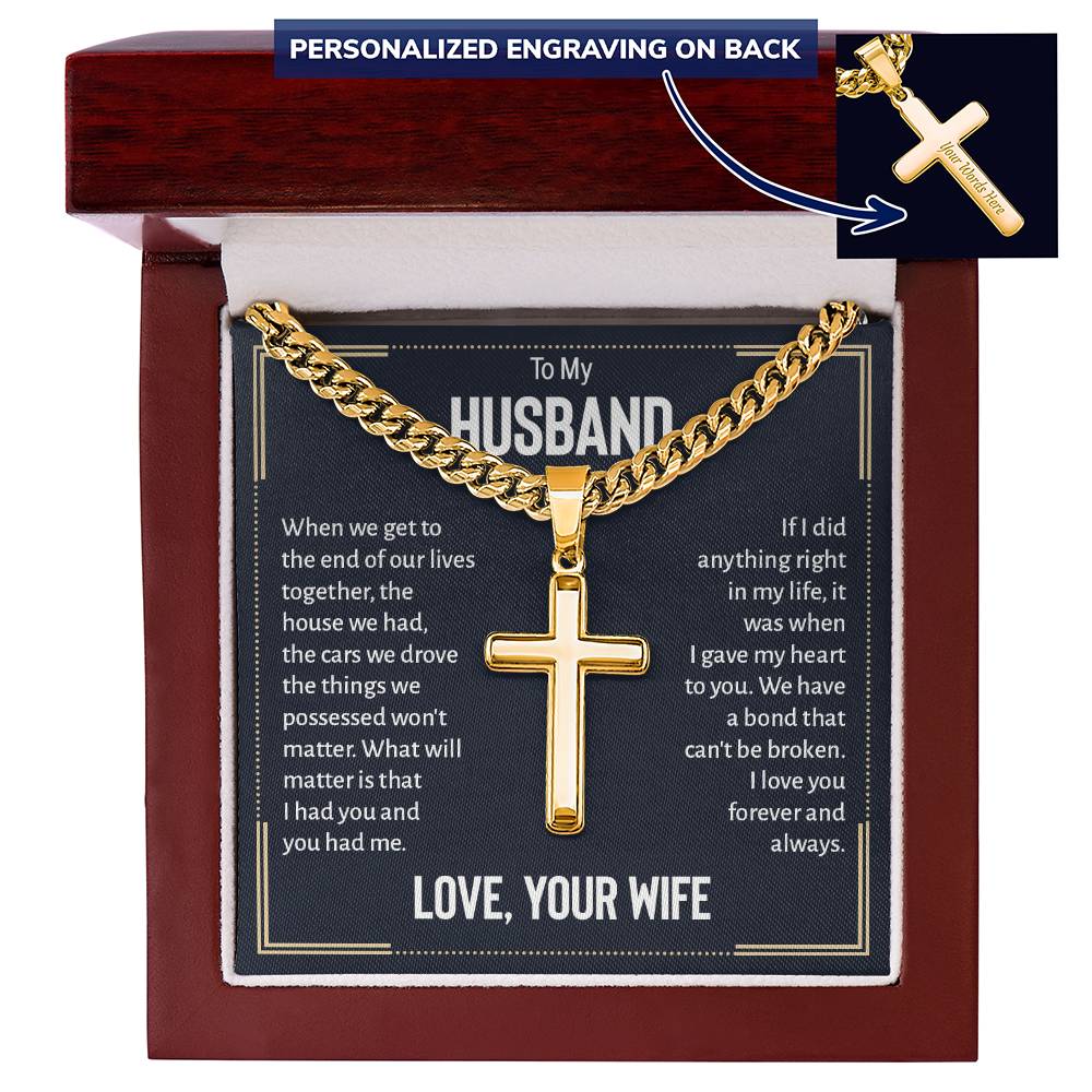 Personalized Cross - Cuban Link Chain
