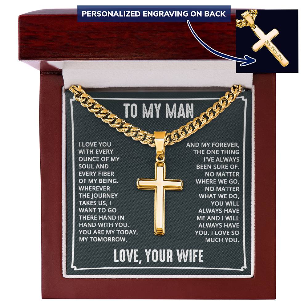 Personalized Cross - Cuban Link Chain