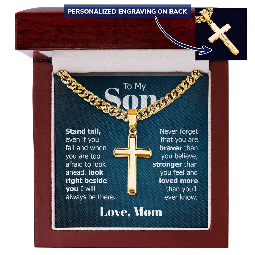 Personalized Cross - Cuban Link Chain