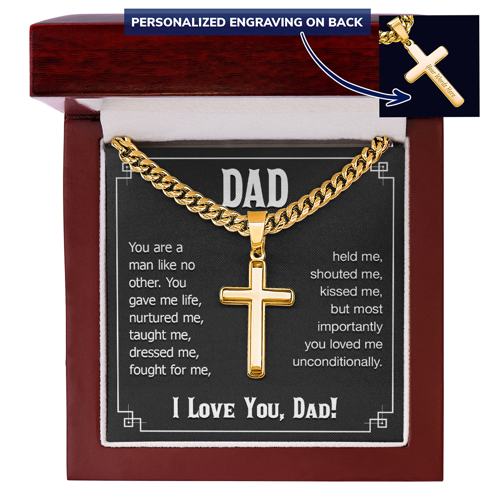 Personalized Cross - Cuban Link Chain