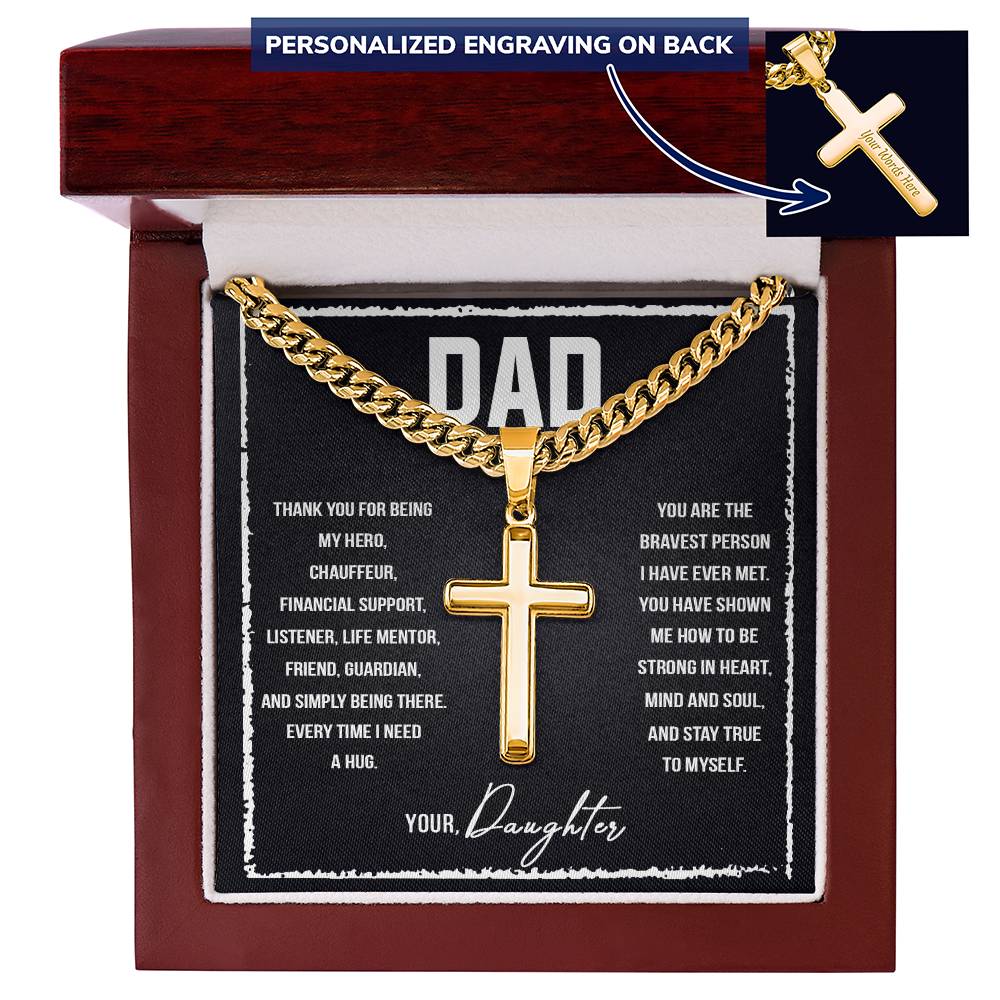 Personalized Cross - Cuban Link Chain