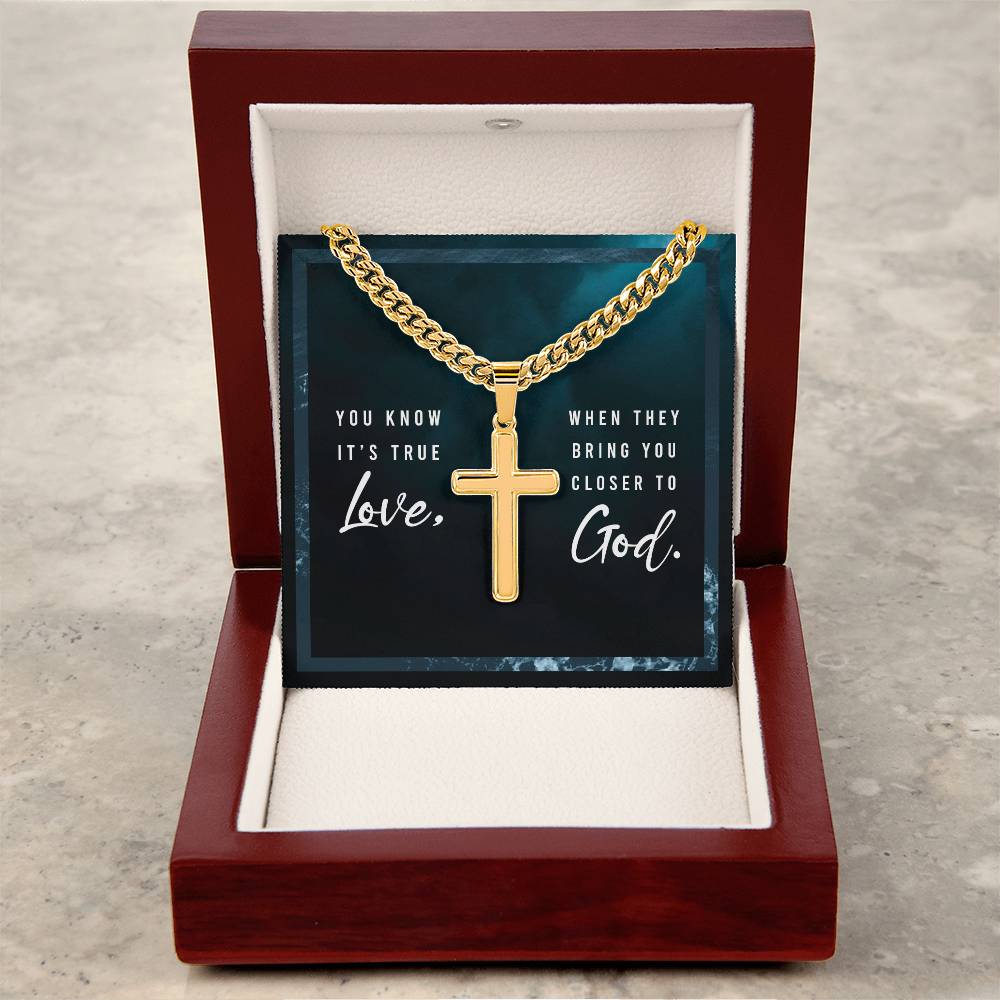 Personalized Cross - Cuban Link Chain