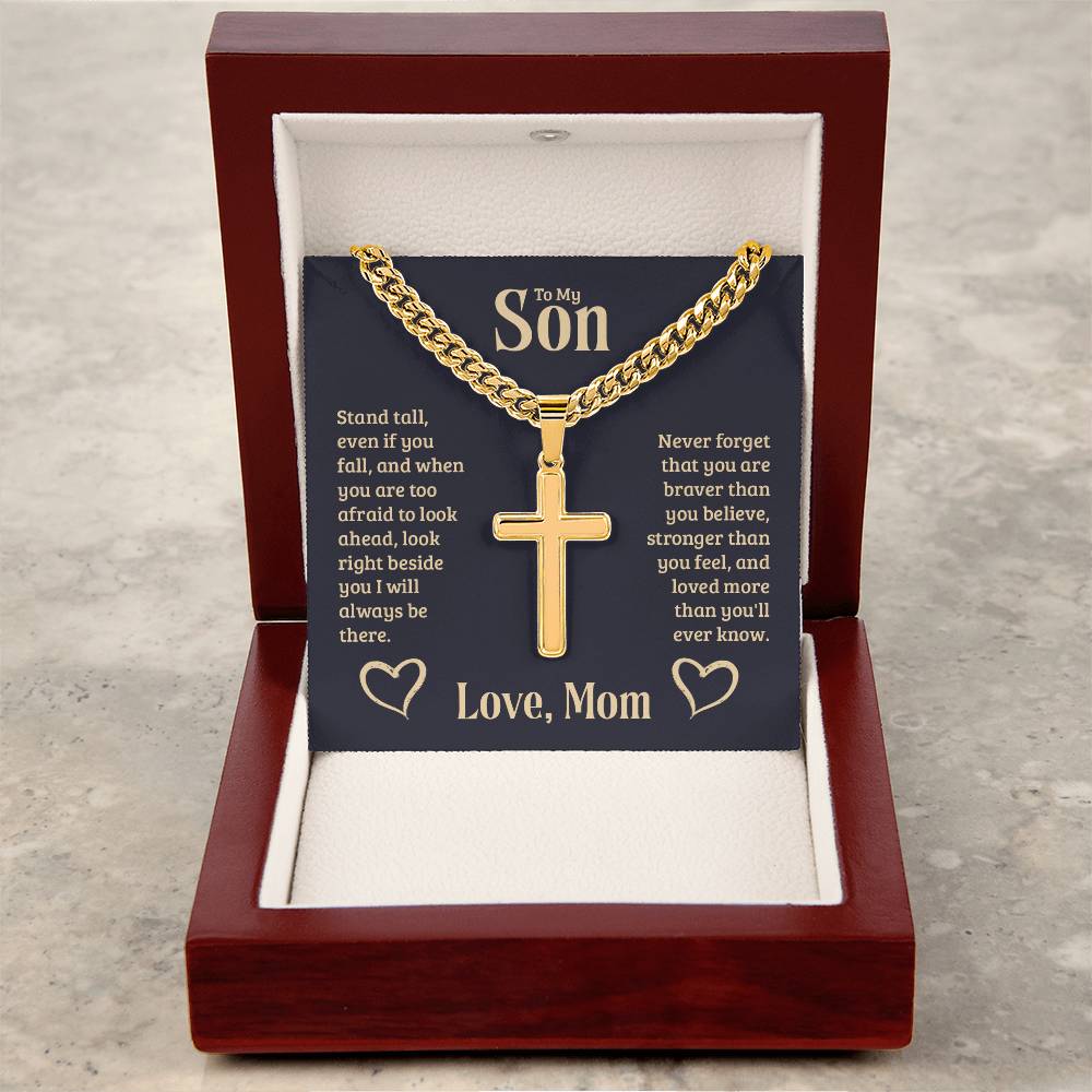Personalized Cross - Cuban Link Chain