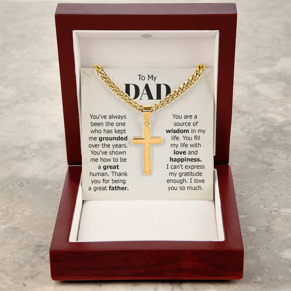 Personalized Cross - Cuban Link Chain