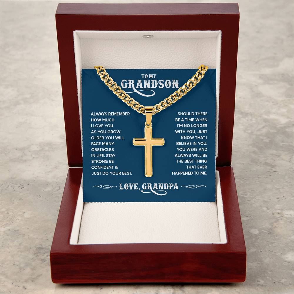 Personalized Cross - Cuban Link Chain