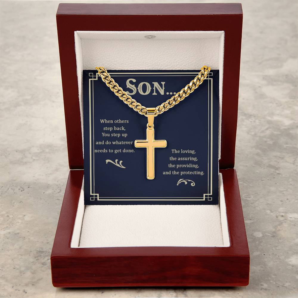 Personalized Cross - Cuban Link Chain