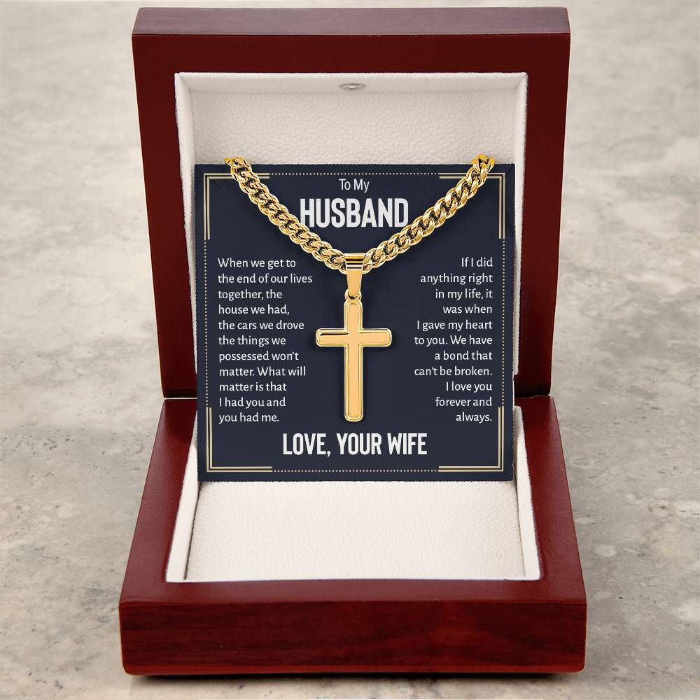 Personalized Cross - Cuban Link Chain