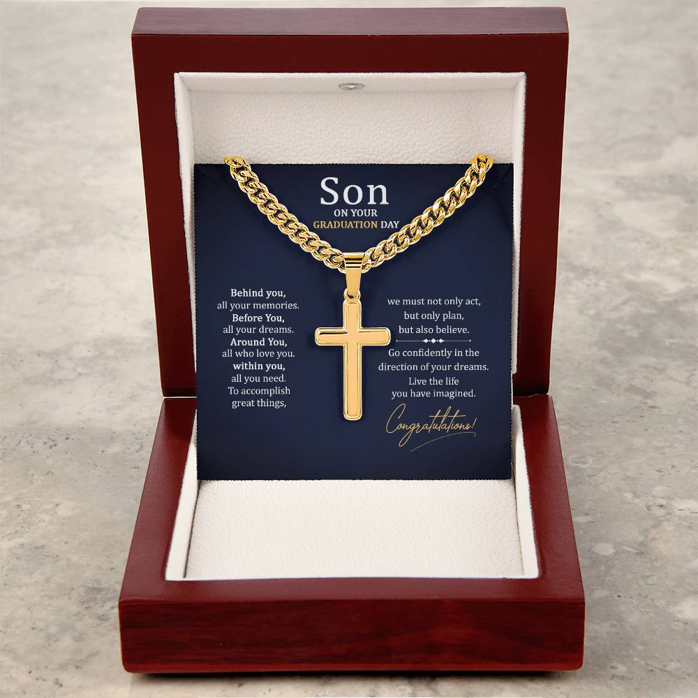 Personalized Cross - Cuban Link Chain