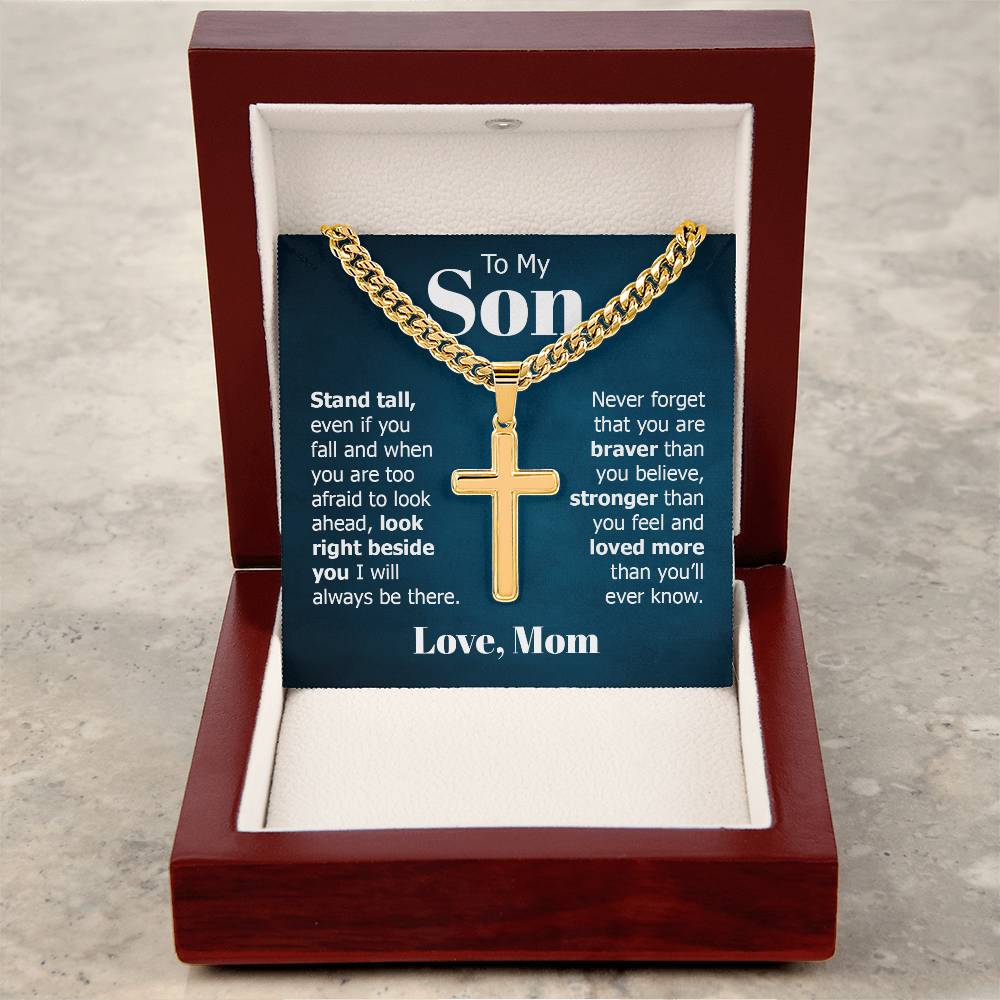 Personalized Cross - Cuban Link Chain