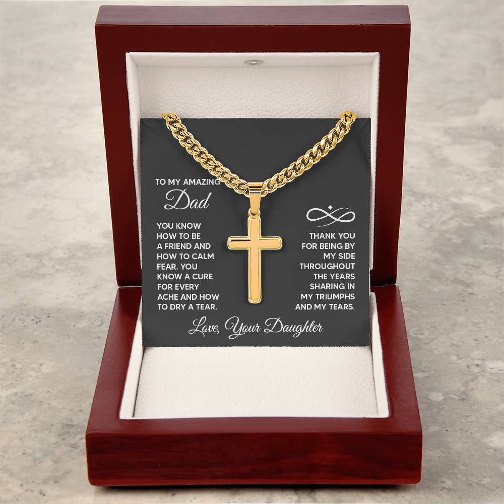 Personalized Cross - Cuban Link Chain