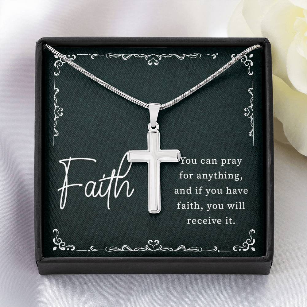 Artisan Cross Necklace - Snake Chain
