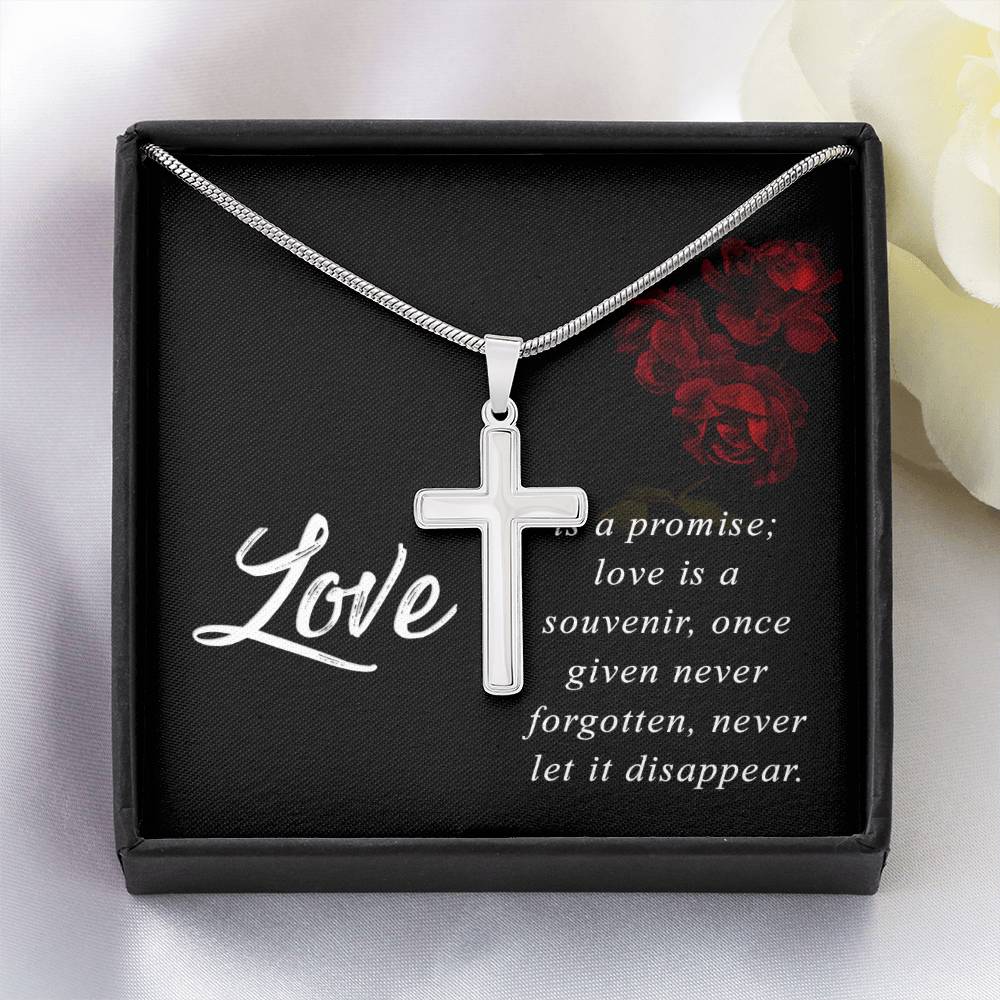 Artisan Cross Necklace - Snake Chain