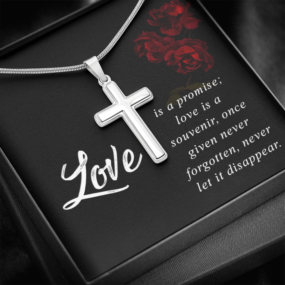 Artisan Cross Necklace - Snake Chain