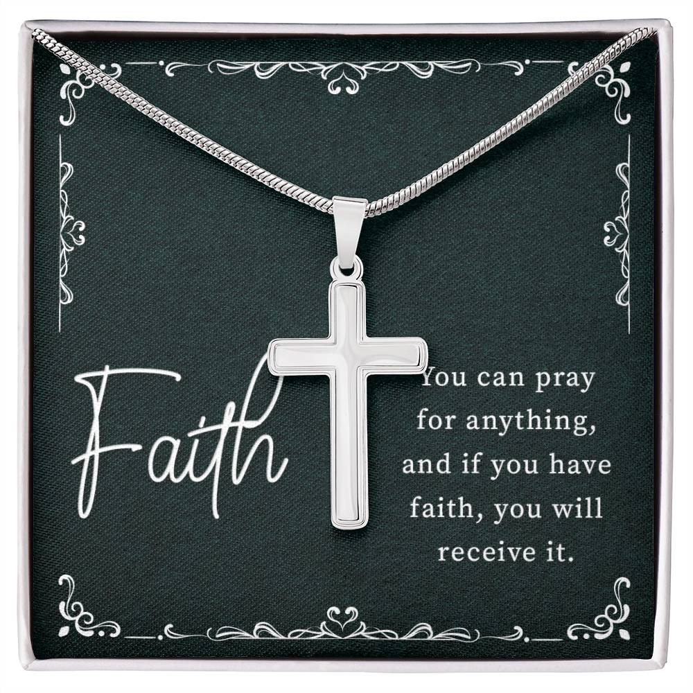 Artisan Cross Necklace - Snake Chain