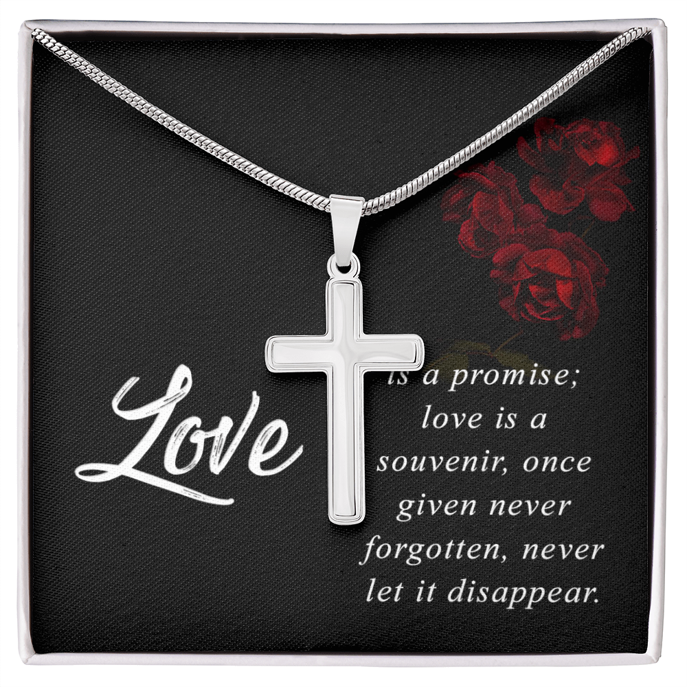 Artisan Cross Necklace - Snake Chain