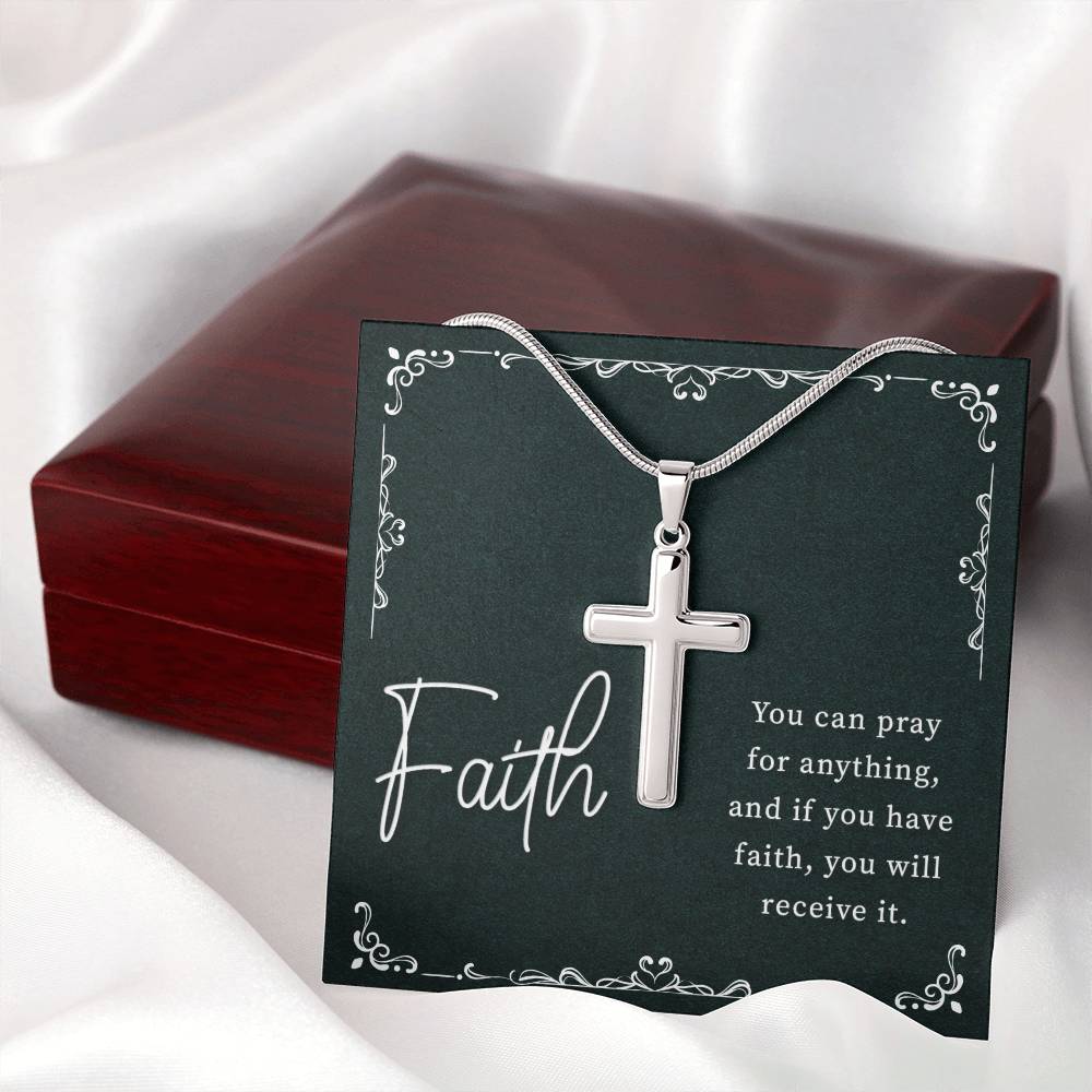 Artisan Cross Necklace - Snake Chain