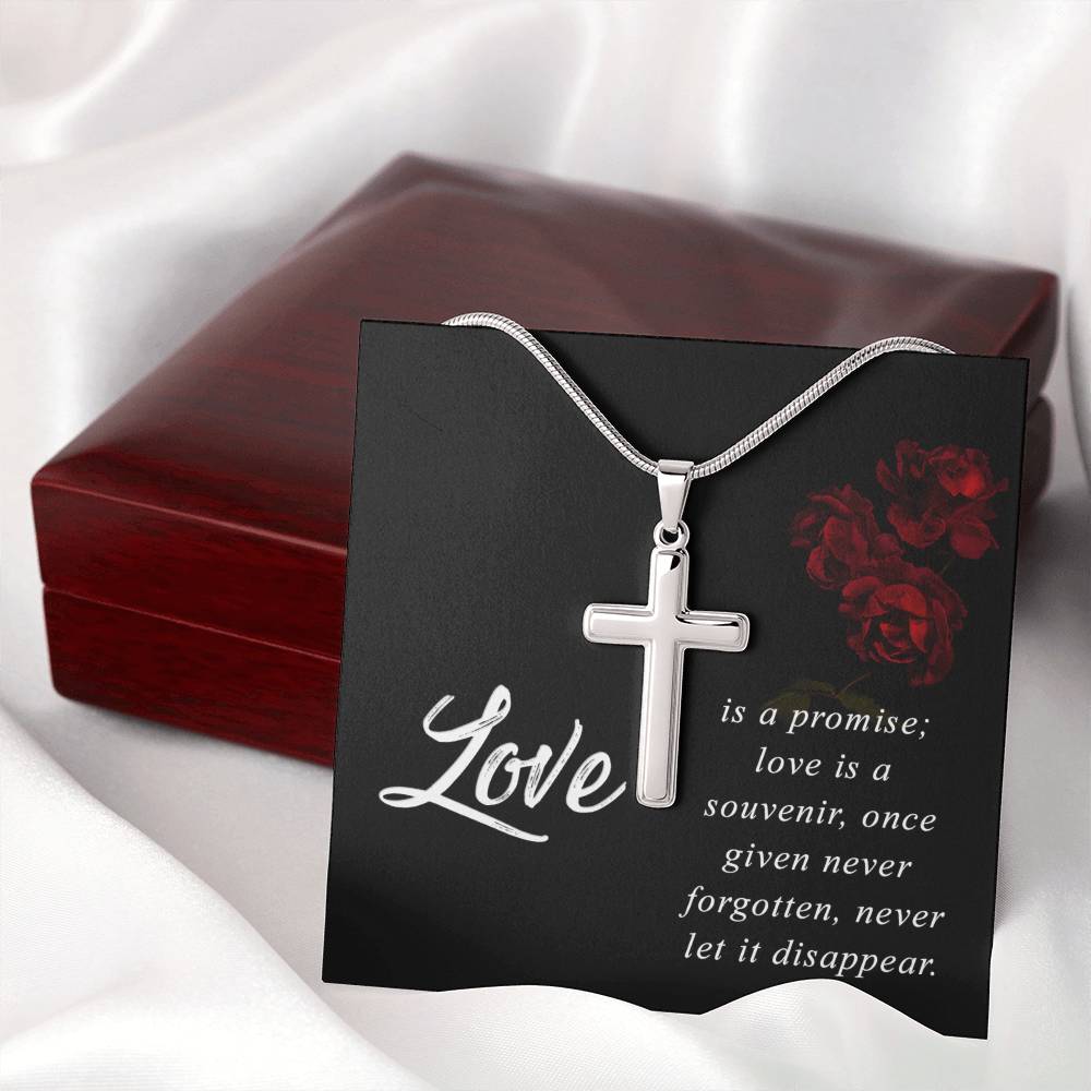 Artisan Cross Necklace - Snake Chain