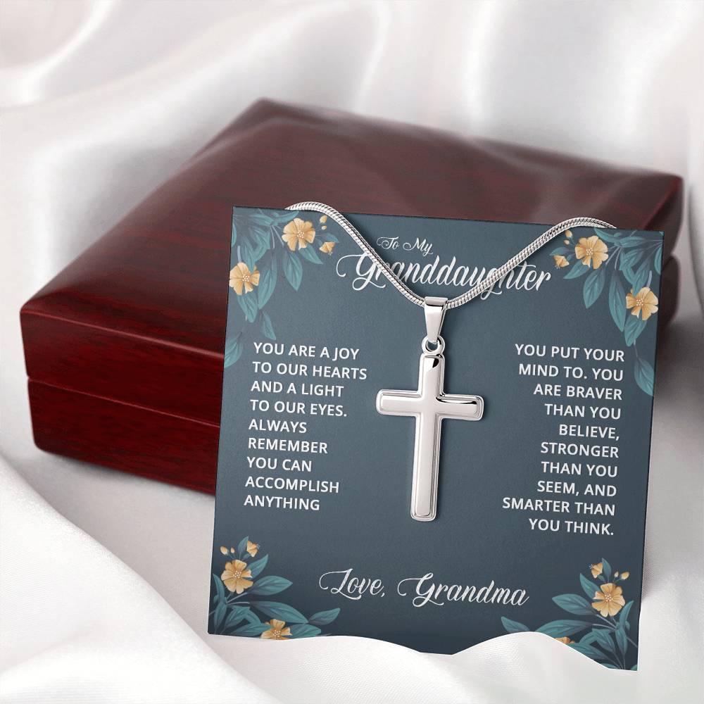 Artisan Cross Necklace - Snake Chain