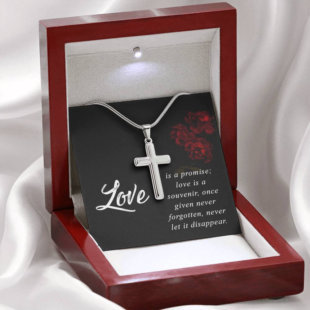 Artisan Cross Necklace - Snake Chain