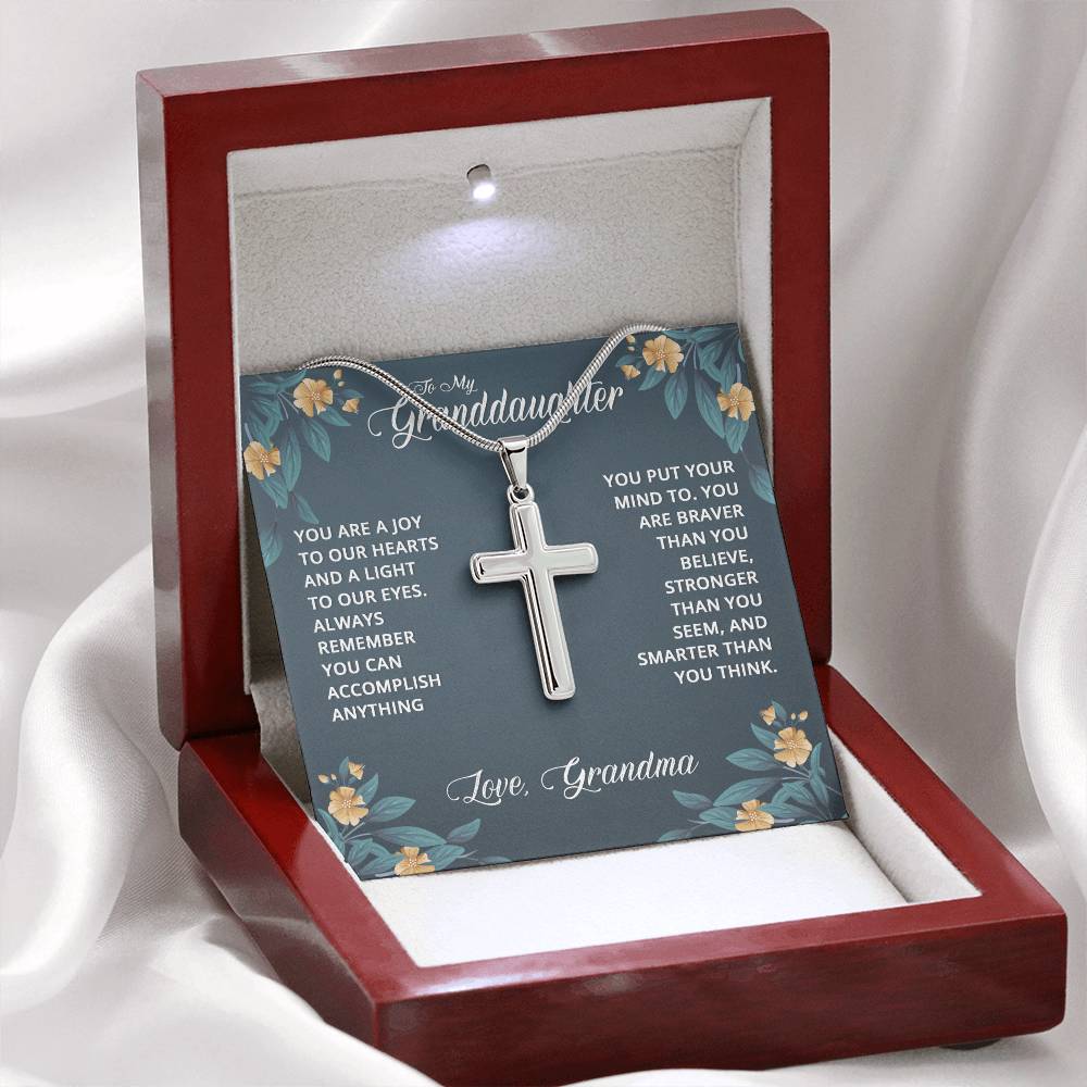 Artisan Cross Necklace - Snake Chain