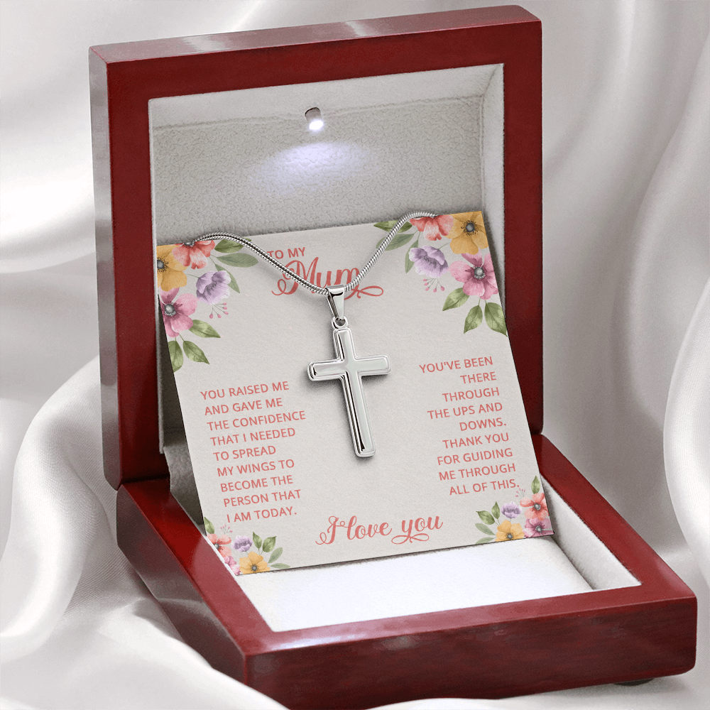 Artisan Cross Necklace - Snake Chain