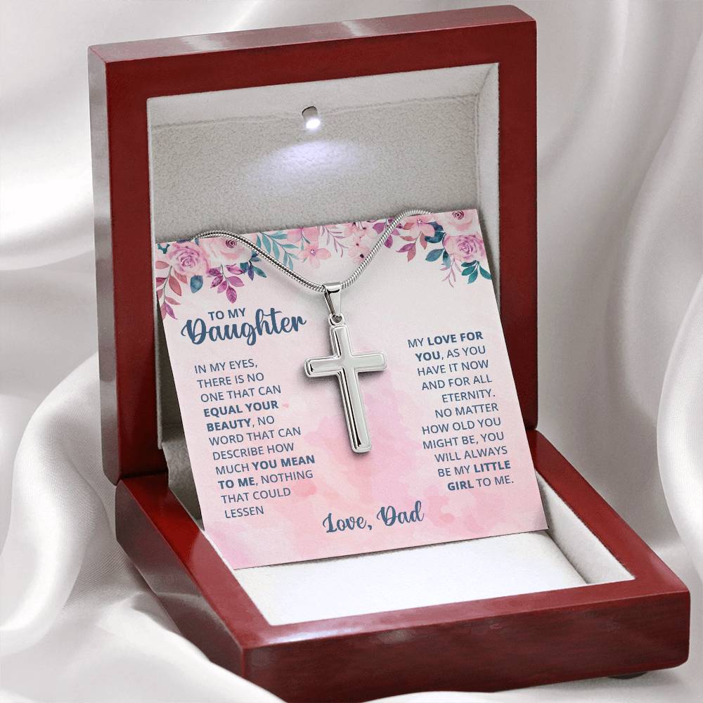 Artisan Cross Necklace - Snake Chain