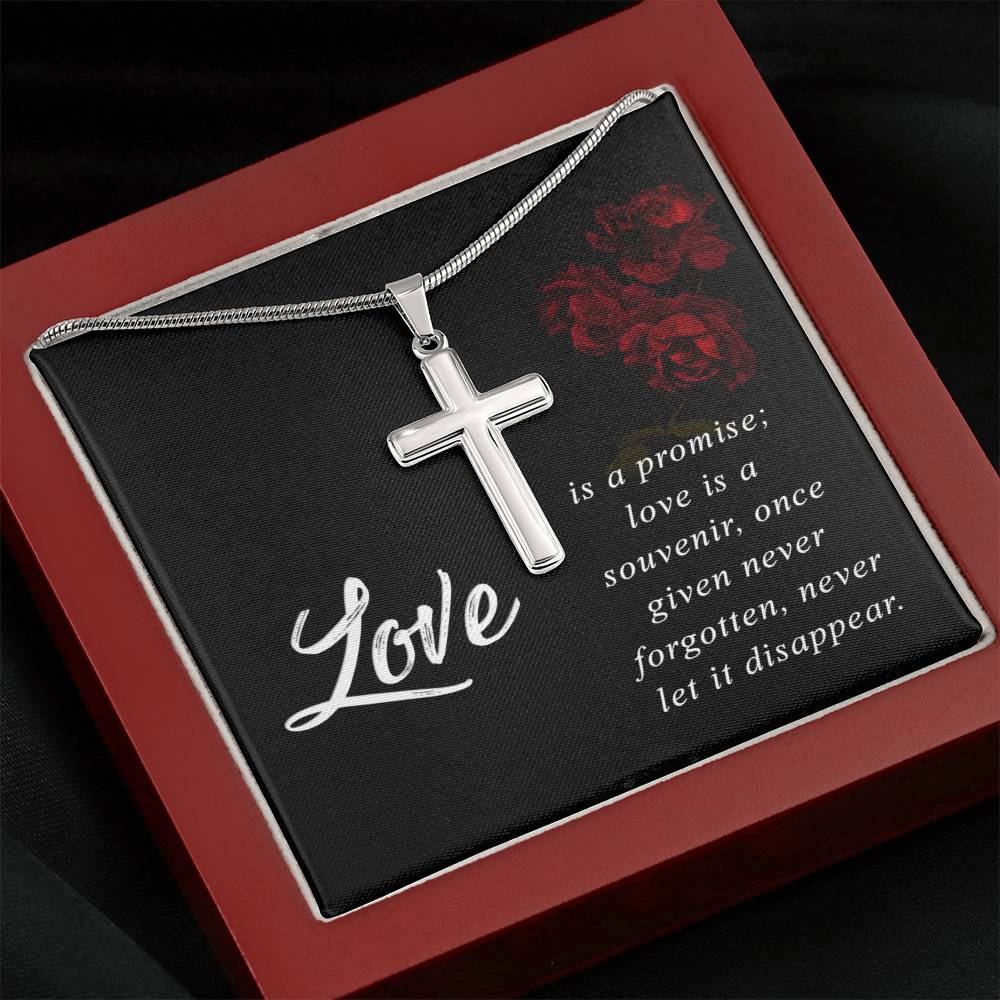 Artisan Cross Necklace - Snake Chain