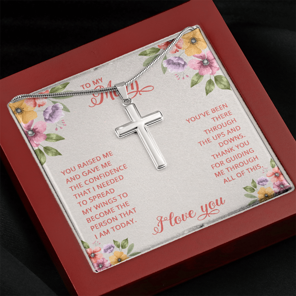 Artisan Cross Necklace - Snake Chain