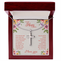 Artisan Cross Necklace - Snake Chain