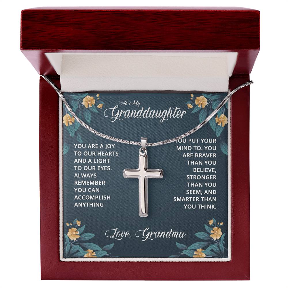 Artisan Cross Necklace - Snake Chain